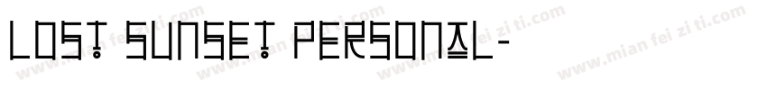 Lost Sunset Personal字体转换